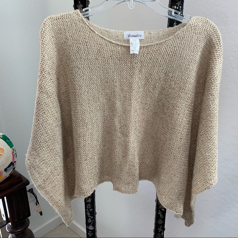 Virtuality Ladies Sparkle Shawl Sweater O/S